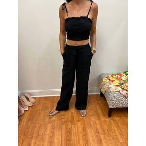 NEW CHICME two piece pant set in black